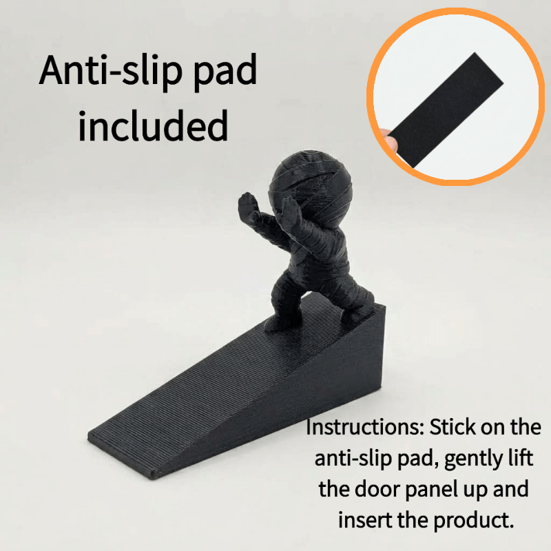 TEMU Fermaporta a forma di persona con base ponderata e tappetino antiscivolo per ingressi, camere da letto, cuneo barriera sotto porta - Base che