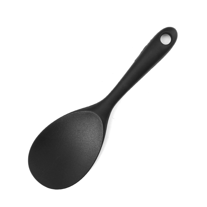 Image of 1pc Heat-resistant Silicone For Rice Spoon - One-piece Design With Ergonomic Handle, Durable & Easy-clean Kitchen Utensil For Rice, Salad, Potatoes