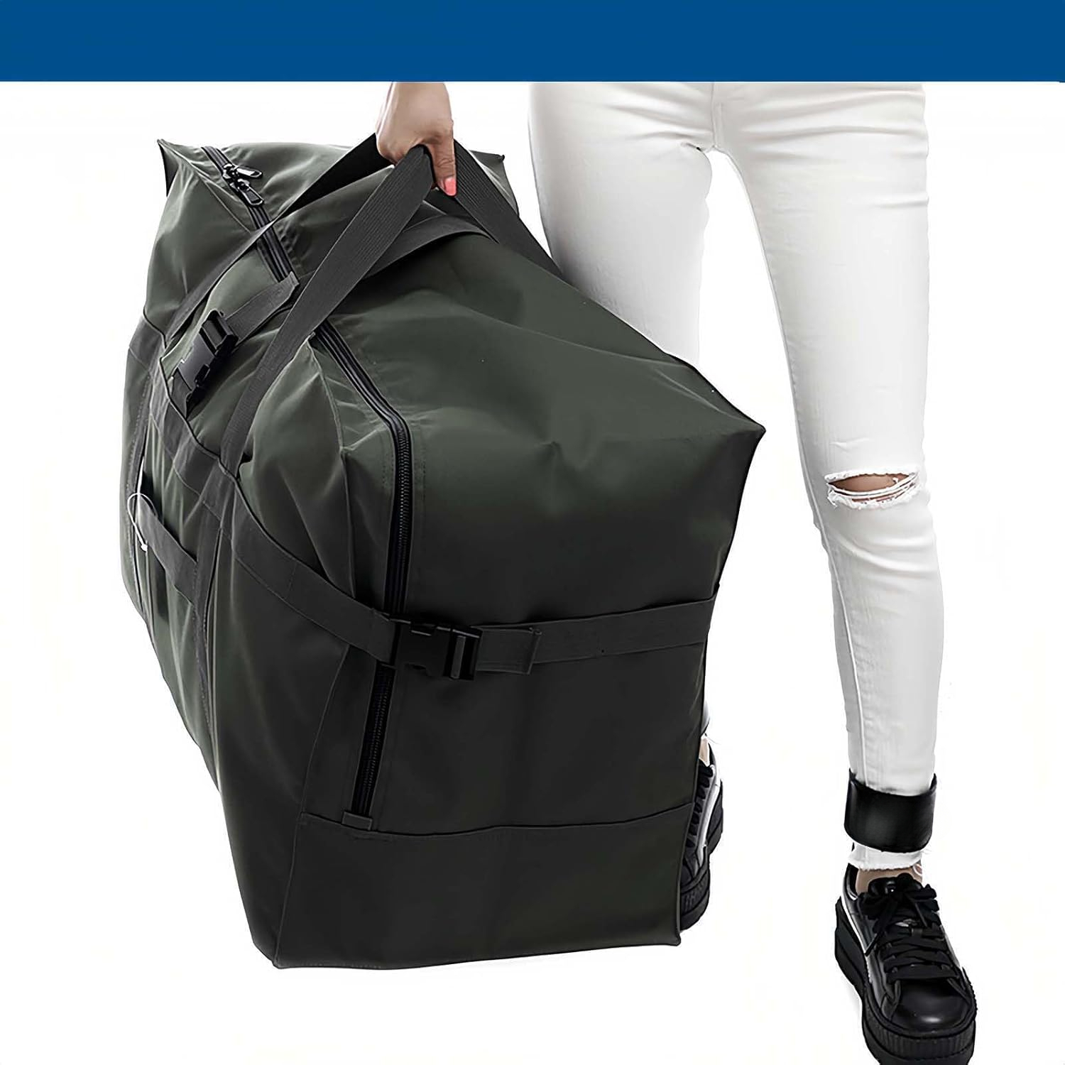 Large Nylon Duffel Bag for Travel and Camping
