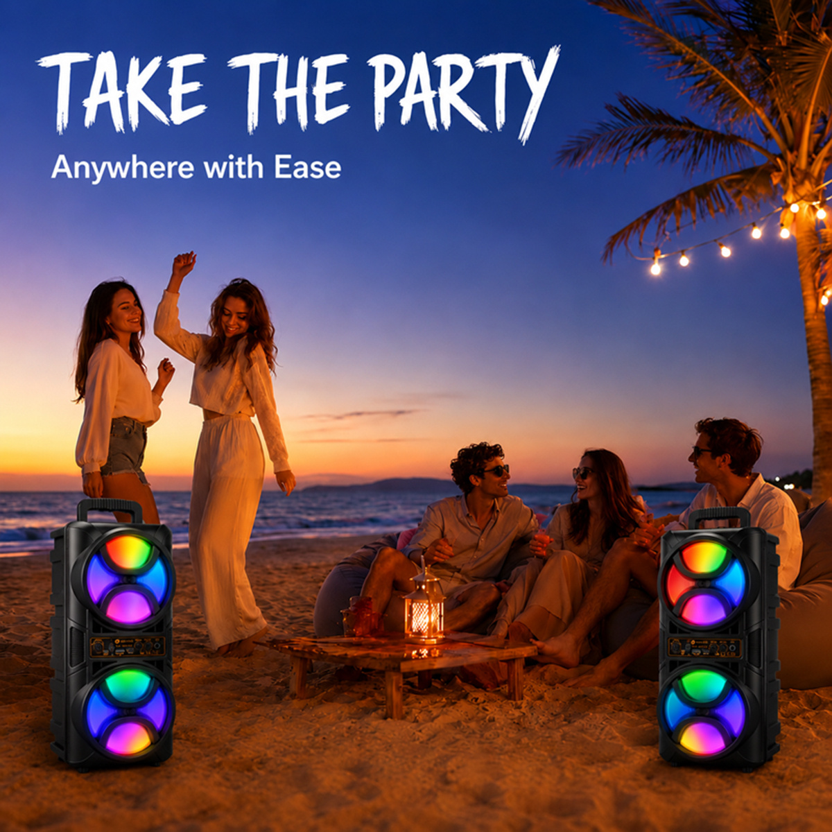 Image of Wireless Speaker, Portable Wireless Rv Speaker, Retro-style - Subwoofer, High-powered Led Speaker, Supports Fm/tws, Tf Card, And Usb Type-c-loud Stereo Speaker Ideal For Rv Travel And Camping