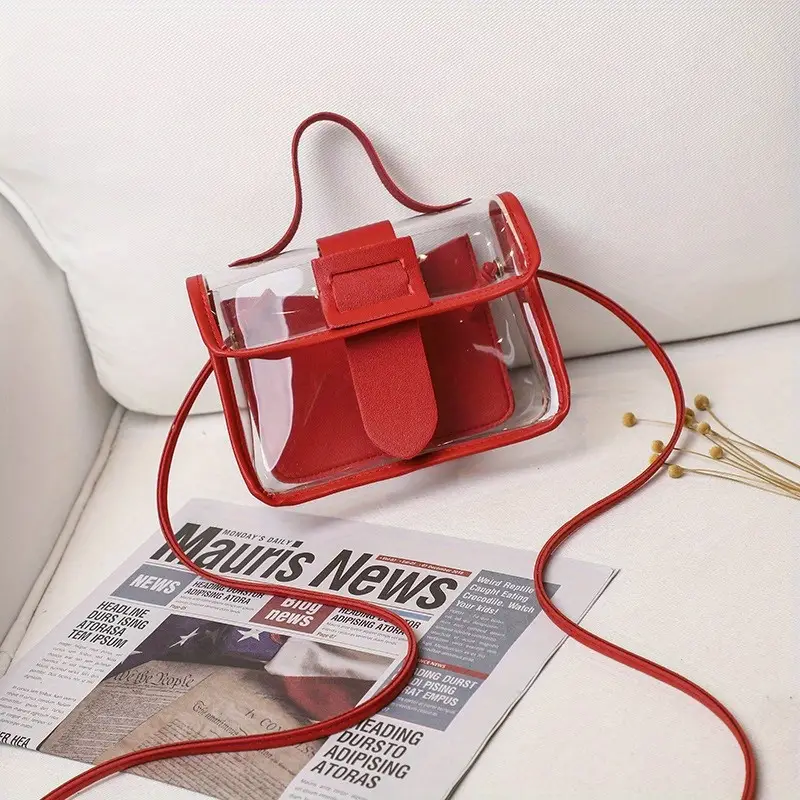 modern chic transparent womens shoulder bag versatile crossbody style in multiple colors pvc material with magnetic closure ideal for casual casual shoulder bag magnetic closure bag color handbag details 6