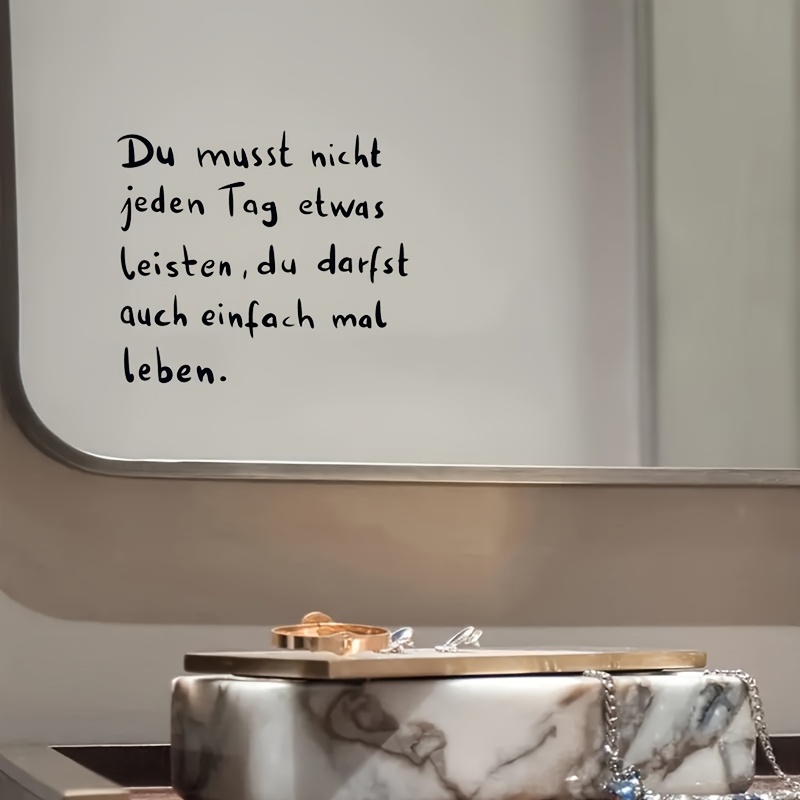 Vinyl | Inspirational Quote: "you Don't Have To Something Day, You Can And , " Suitable For Decorating Mirrors, Makeup Mirrors, And Car Windows