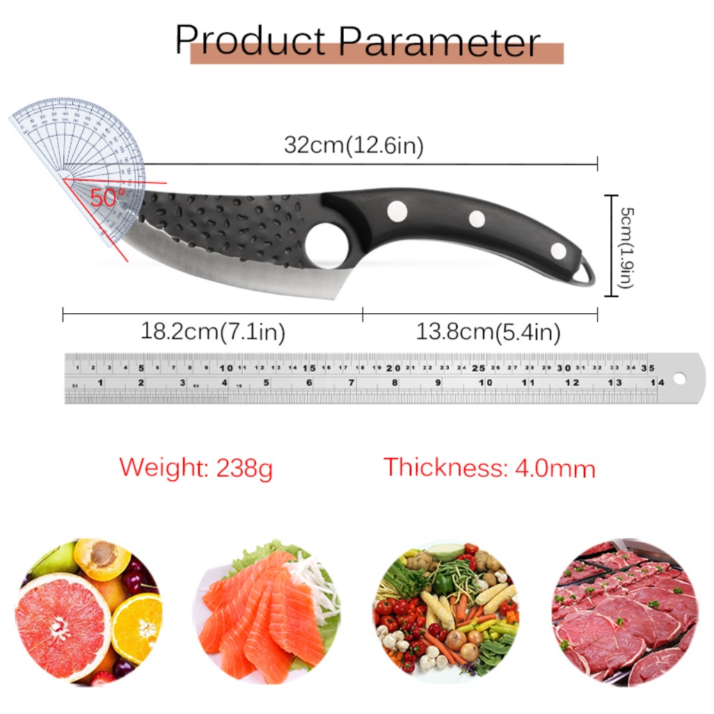 2/4pcs sharp chef meat fruit bbq knife perfect gift for family travel anti-stick ergonomic handle multipurpose stainless steel   knife   gadgets Product details 1