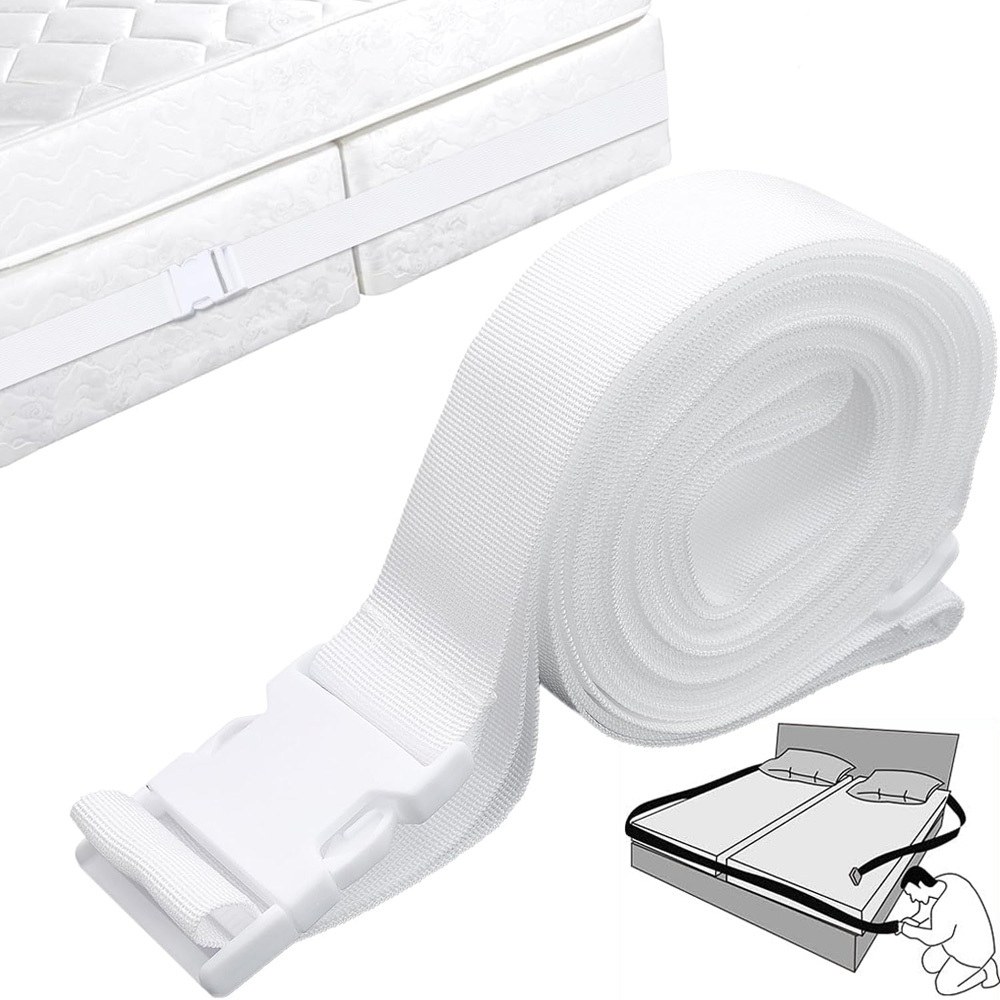 E-shop 10m Reißfester Matratzenriemen – Hochbelastbarer Nylon-Bettgestell-Gurt für Hotel & Zuhause, Matratzenverbinder für Bettüberzug-Befestigung