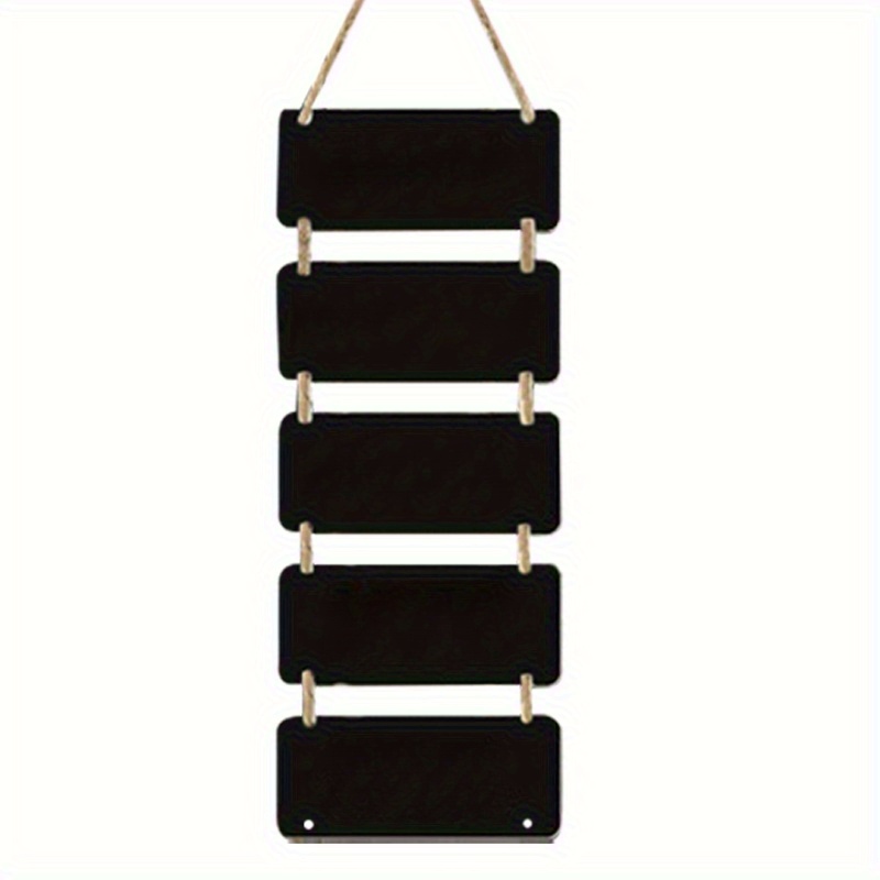 TEMU 5 Wooden Hanging Chalkboard Signs, Rustic Chalkboard Hanging Signs With Hanging Rope, Suitable Weddings, Bars, Restaurants, And Kitchen Walls