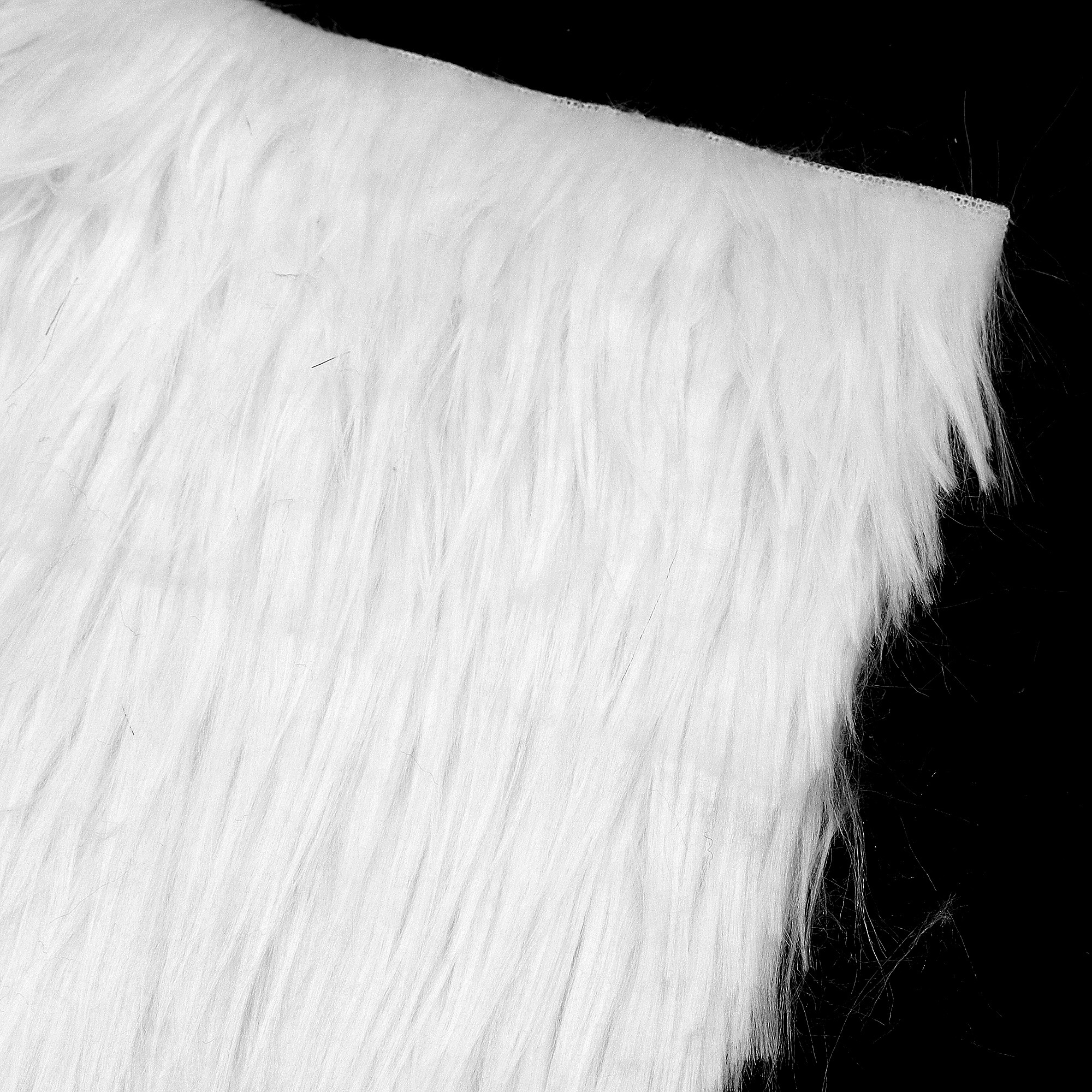 Image of 1pc 20x33cm Artificial Fur Fabric For Crafts, 90mm High Pile Plush Material For Doll Hair, Table Decor, And Handmade Party Favors