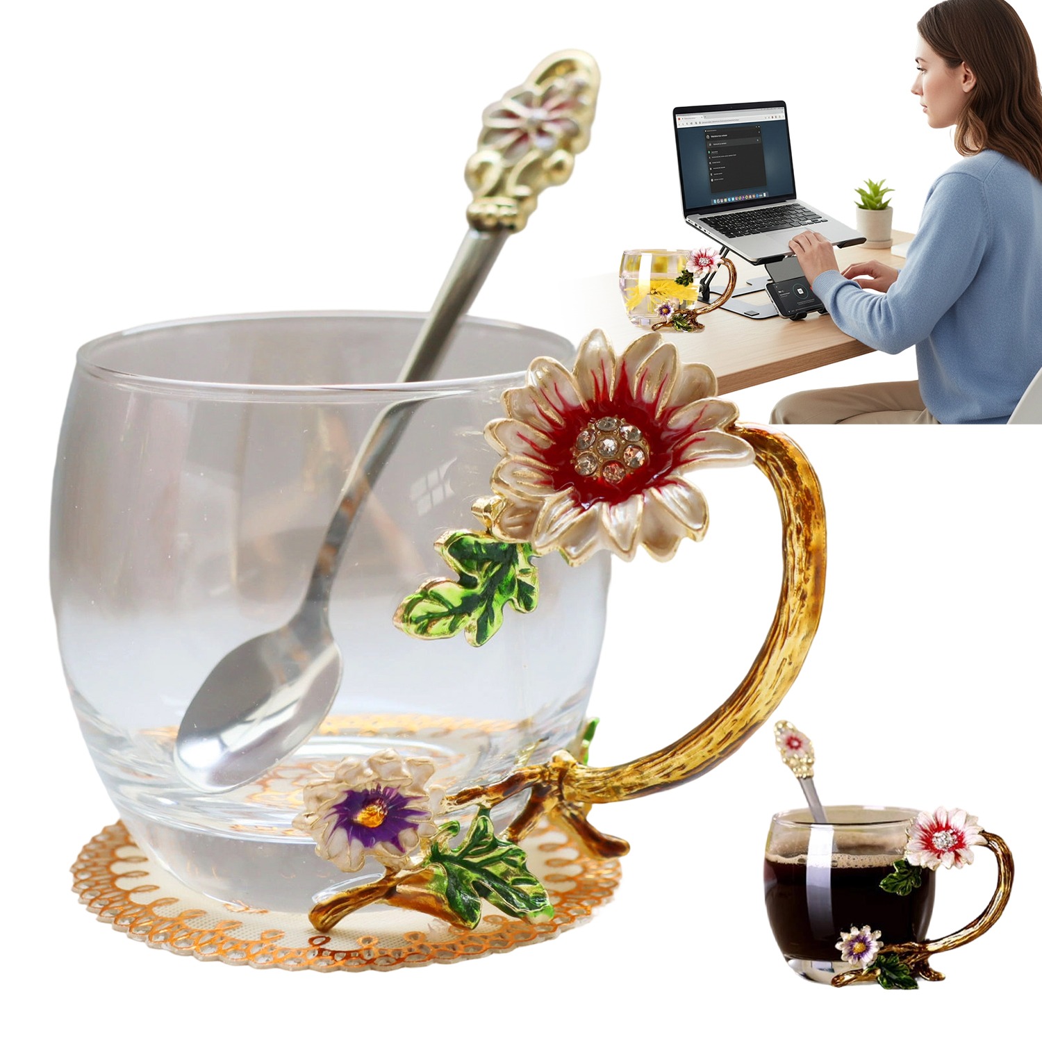Modern Glass Coasters, Exquisite Coaster Accessories, Premium Gift In Stock