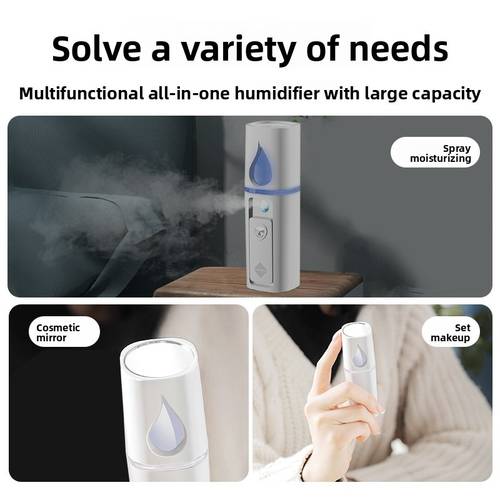 compact pink device for moisturizing spray rechargeable facial steamer adorable handheld a lithium battery skincare on the go suitable for travel and office