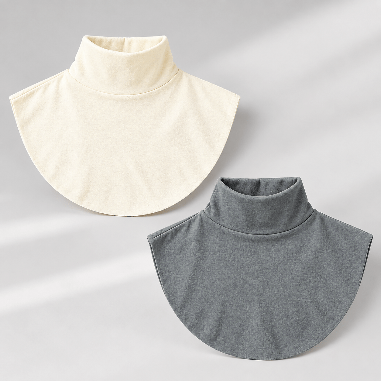 TEMU 2pcs Autumn/winter Women's High Neck Fake Collar, Solid Color High- Layer Decoration, Warm And Cervical Spine Protective, Base Layer Top For