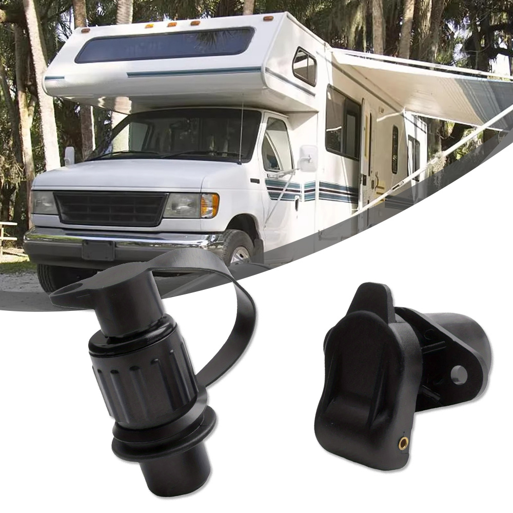 E-shop 2er-Set Langlebiger Kunststoff-Anhängerstecker-Steckdosen-Kit, 3-Pin Wohnmobil-LKW-Teile, Hochwertige Autozubehörteile, Heißverkaufte