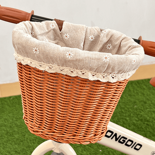 hand woven bicycle basket suitable for r balance bike bike frame rustic bike basket with lining durable bike carrier for front wheel rack frame mounted carrier for daily
