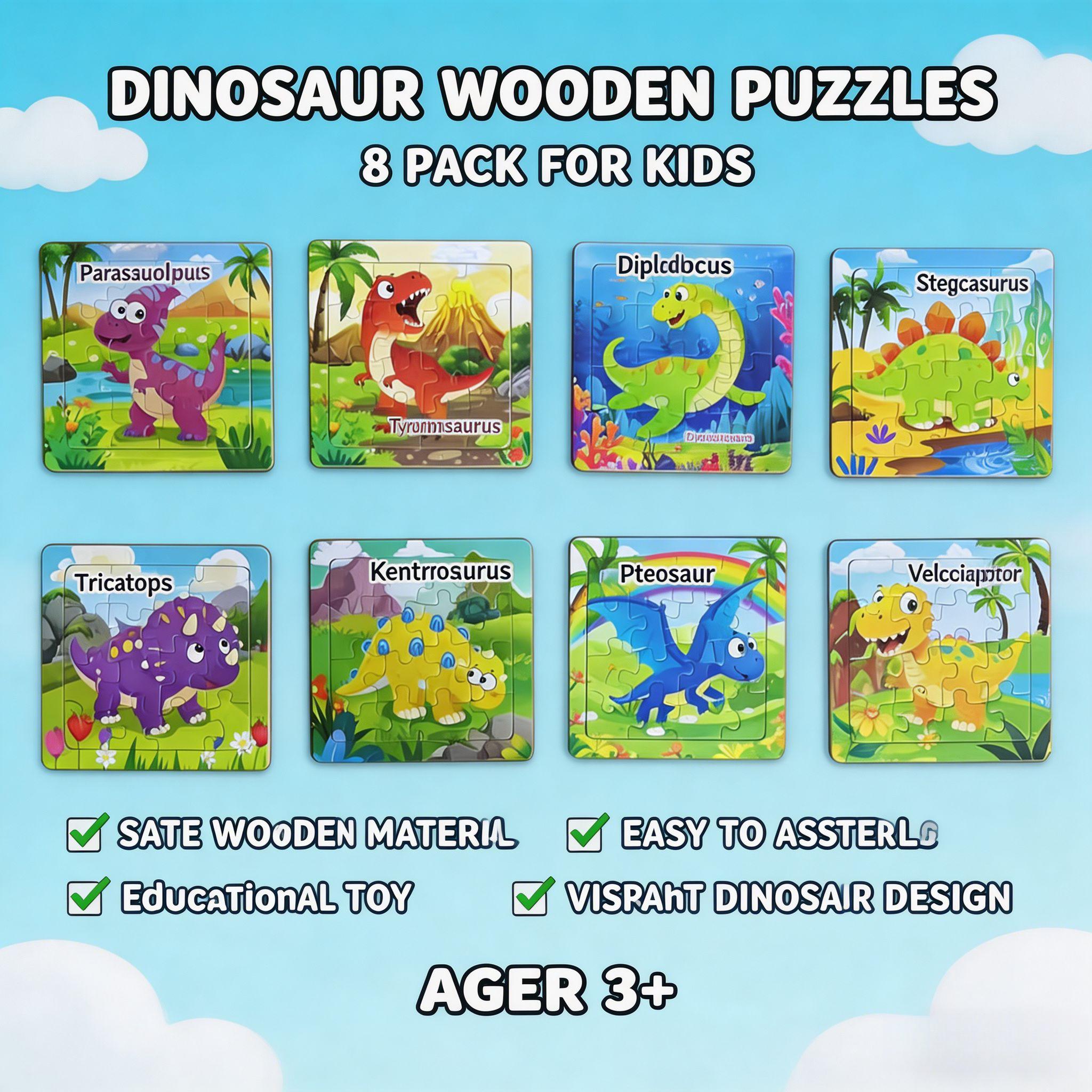Children's Educational Floor Puzzle - Dinosaur World, 128pcs