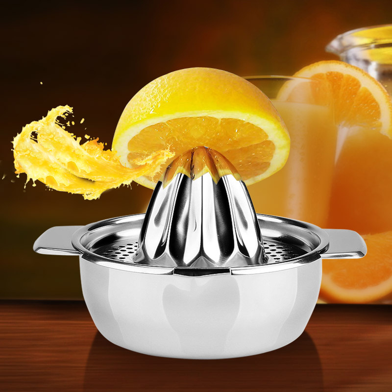 TEMU Roestvrijstalen Juicer Handgedrukt Klein Draagbaar Handpers Sapcentrifuge Fruit Citroen Sinaasappel Koude Drank Sap Tool met Filter