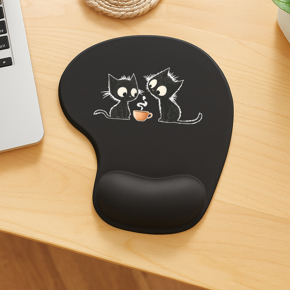 TEMU Cute Mouse Pad With Wrist Rest, Office Desk Accessories And Decor, Perfect Travel Gift For Parents - Ideal For Home Office, Work From And Gaming