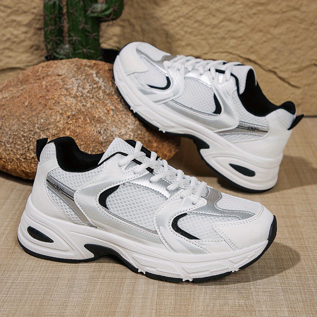 breathable mesh women's dad shoes fashionable low top Temu Mauritius