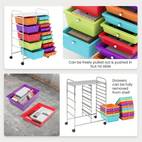 1 pieza - organizador de 15 cajones, carrito de almacenamiento de metal para , y hogar - ideal para herramientas, álbumes de recortes, papel y suministros de manualidades, almacenamiento de manualidades | carrito de almacenamiento moderno | construcción , organizador de almacenamiento, carrito de utilidad, baúles