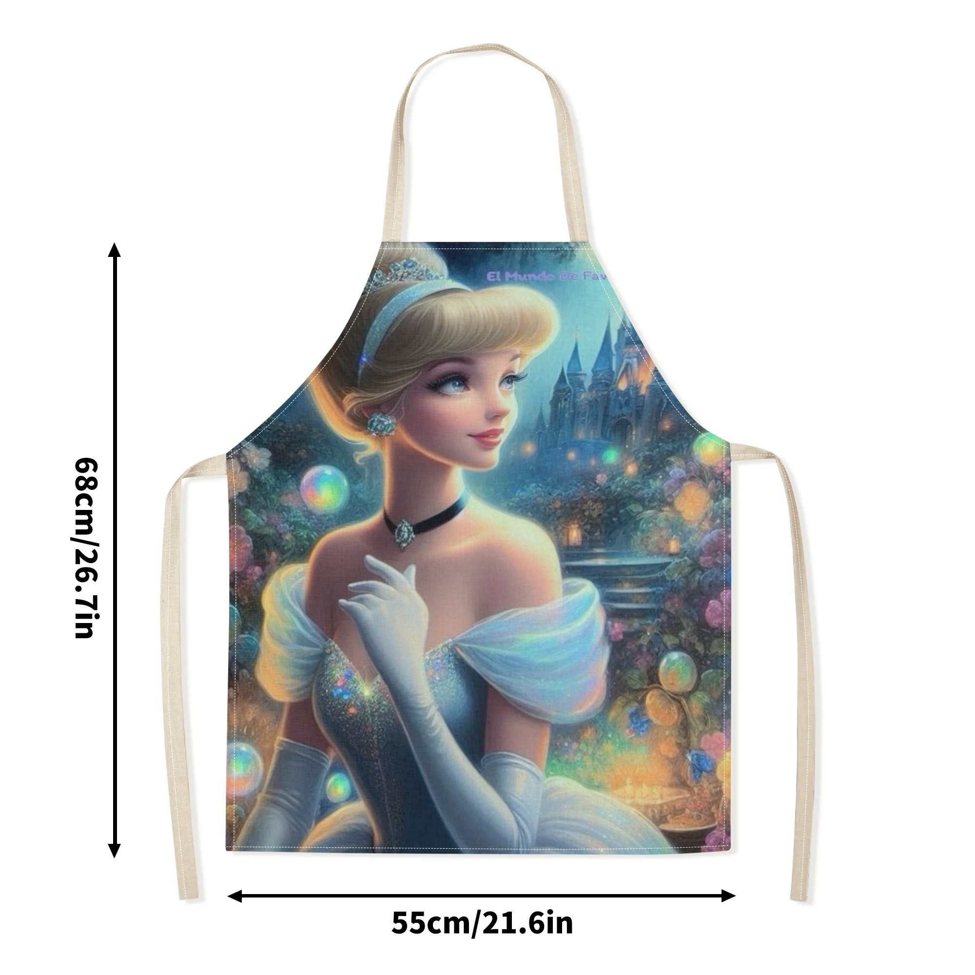 disney   a stylish waterproof apron featuring a cute cartoon design of princess  .   beautiful, fashionable, and simple, making  uitable for hotels, supermarkets, restaurants, fru hops, milk tea stalls, and   home use. details 7