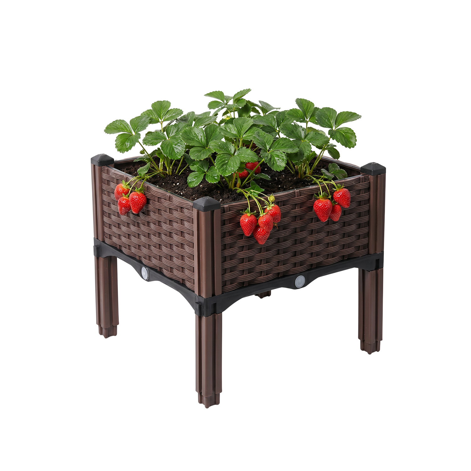 TEMU Bac de Jardin surélevé Jardinière sur Patins pour Légumes Fleurs Tomates, Bac de Plantation avec Pieds pour Jardinage Extérieur et Intérieur