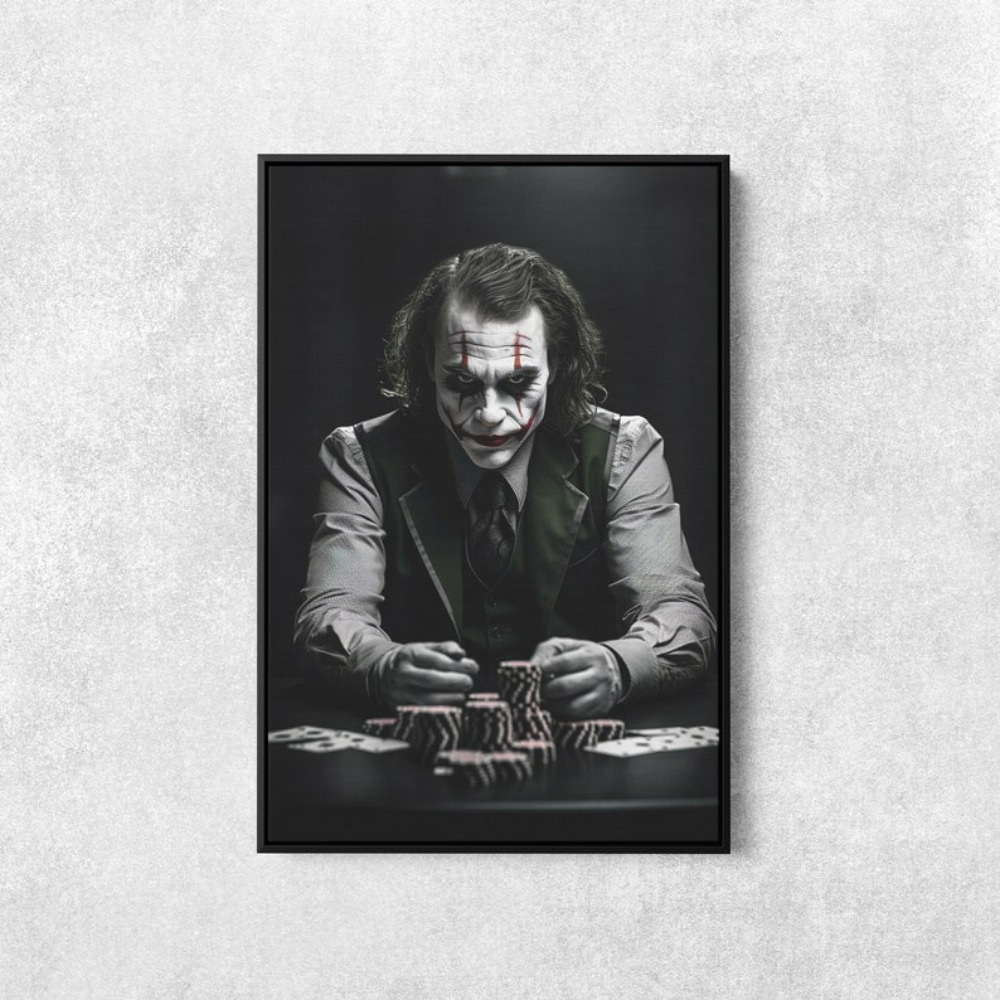 TEMU 2d Flat, 2d Flat, [1pc Frameless Canvas Painting] Joker Canvas Art, Joker Wall Decor, Movie Poster, Ledger Poster, Movie Wall Art, Cinema Decor,