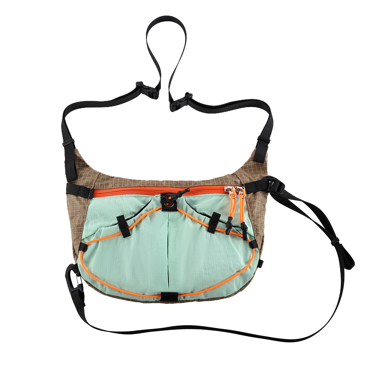 TEMU Men' & Women' Large Capacity Crossbody Bag Suitable For Daily , Adjustable Strap Chest Shoulder Bag With Plaid, Lightweight Preppy Minimalist