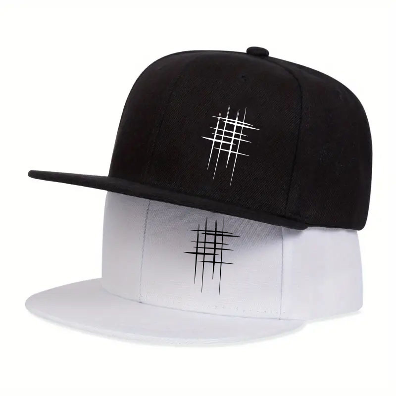 Image of 2d Flat - 2pcs Urban Fashion Easy Adjustable Multi Functional Flat Edge Hat, Street Fashion Hip Hop Multi Functional Duck Tongue Hat. Suitable For Outdoor Activities