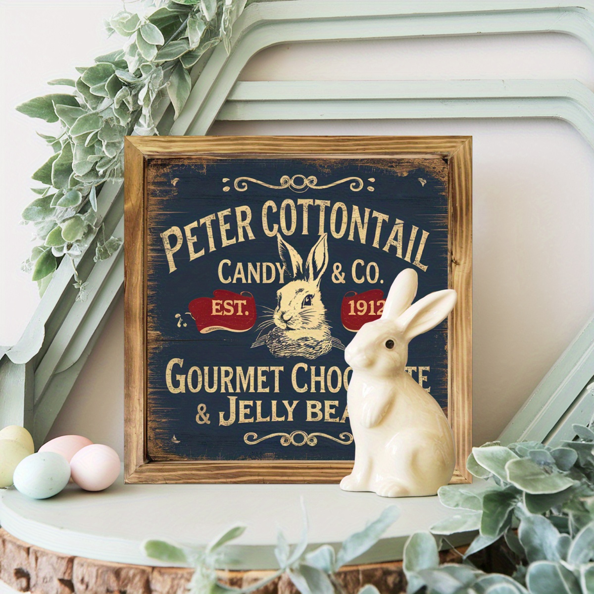 

1pc Peter . Vintage Wooden Sign, 8x8 Inch Wall-mounted Decorative Plaque, Style For Home, Living Room, Bedroom, Office, Cafe - No Electricity Needed, Vintage Home Decor