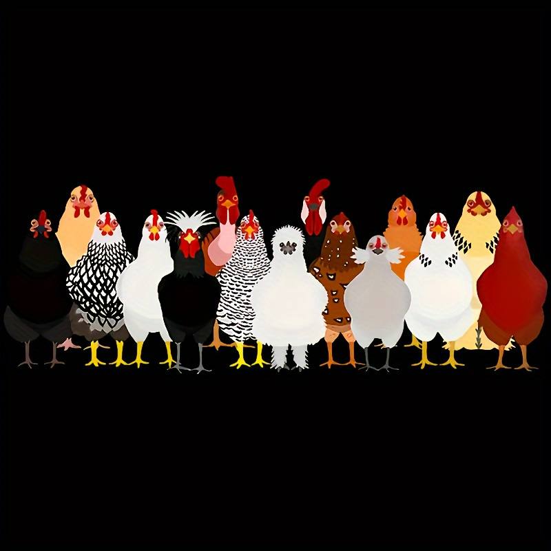 Colorful Chicken Thermal Transfer Patch, Ironing Washable Patch, Suitable For T-shirt, Jeans, Sweater, Handbag, Pillow