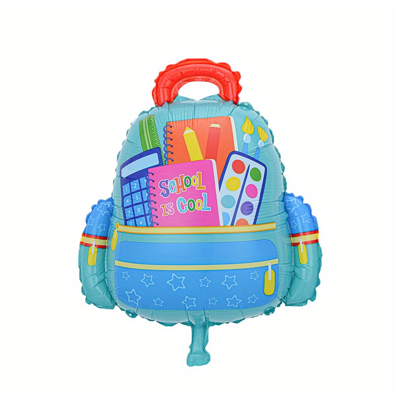 Image of 1/3pcs Of Backpack-shaped Foil Balloons For Back-to- Decorations, Suitable For Event And Party Backdrop Arrangements For Christmas, Halloween