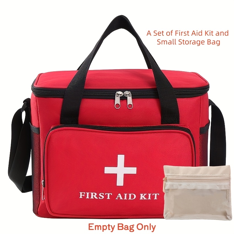 multi purpose     medicine storage bag durable oxford fabric     on the shoulder or   2pcs set ideal for storing household medicines travel and camping empty bag only