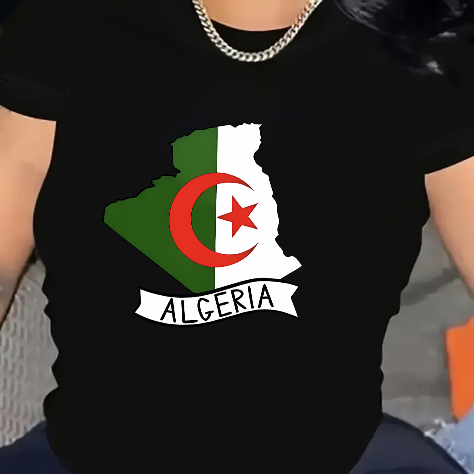 

T-Shirt de Mode pour Femmes par l'Algérie - Respirant, Extensible, Décontracté et Sportif à Manches Courtes et Col Rond, Confortable pour Toutes les