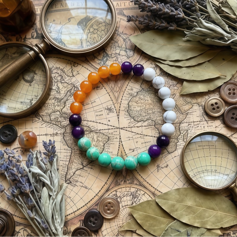 Vintage Workwear Style Natural Turquoise Bracelet, Unisex