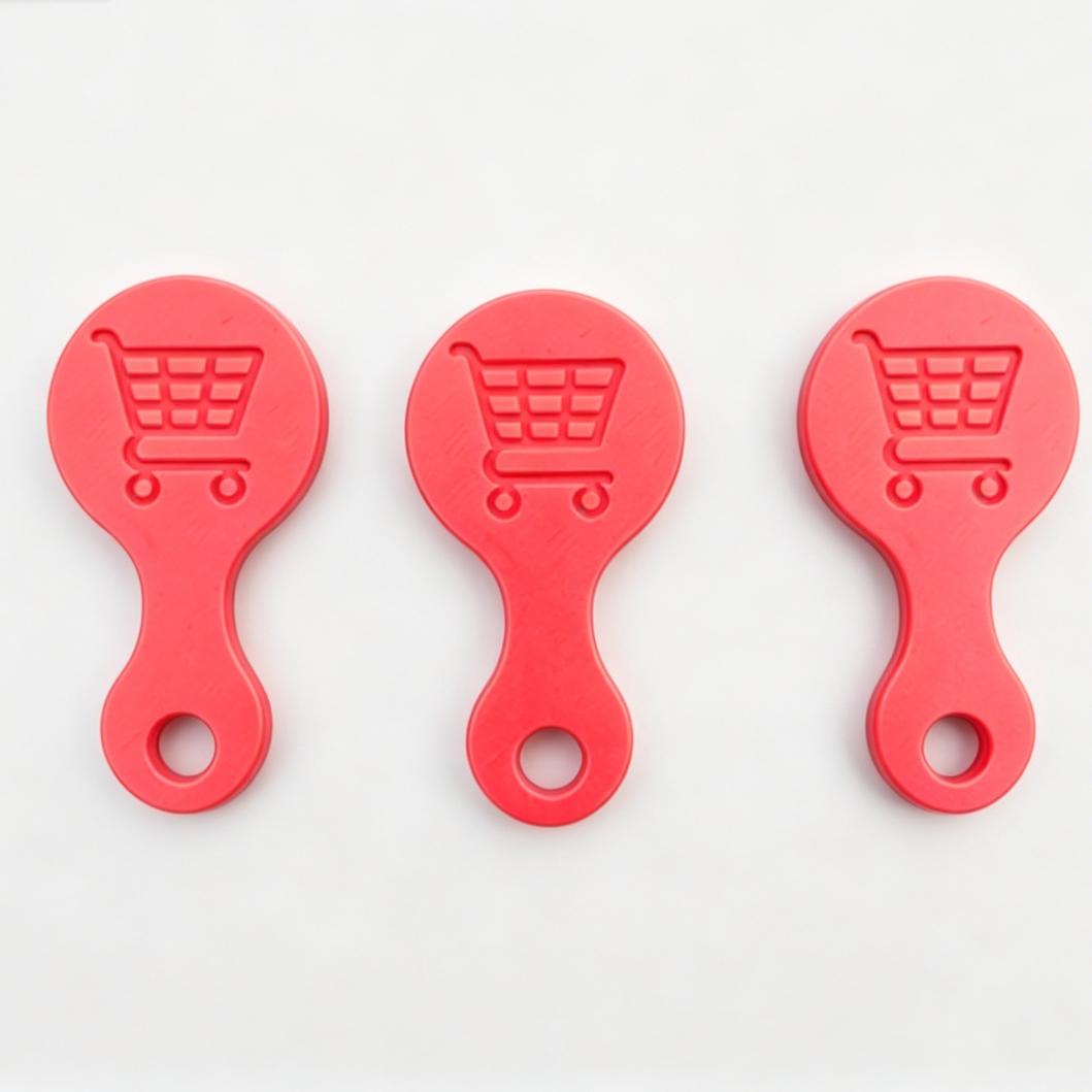 TEMU Paquete de 3 herramientas para desbloquear carritos de compras impresas en 3D - Fichas creativas para abrir carritos, llaves portátiles y