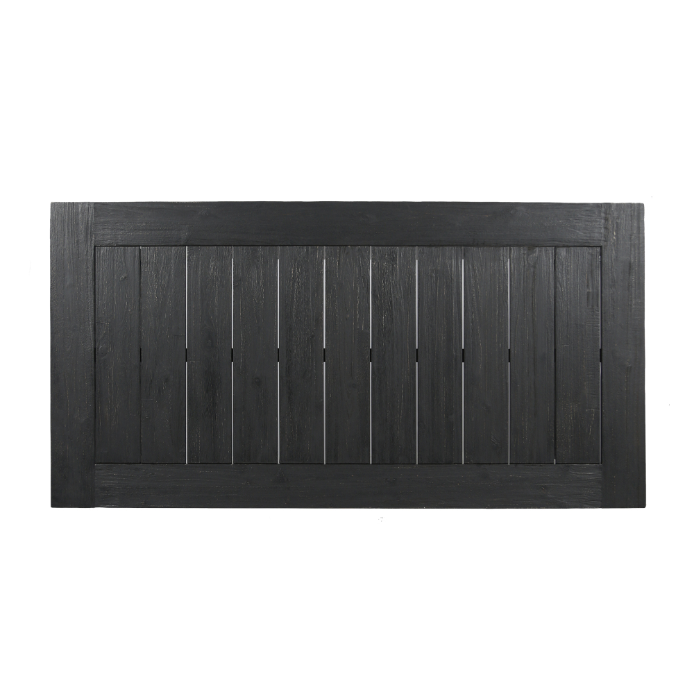 69 Inch Sandblast Dark Gray Finish Acacia Wood Outdoor Dining Table Modern Weather Resistant Patio Furniture for Garden Backyard Balcony Courtyard Family Gatherings Housewarming Holiday Gift