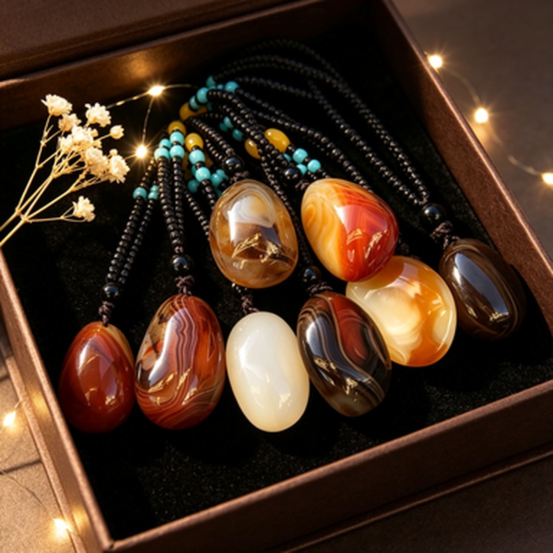 Natural Agate Pendant for DIY Jewelry Making
