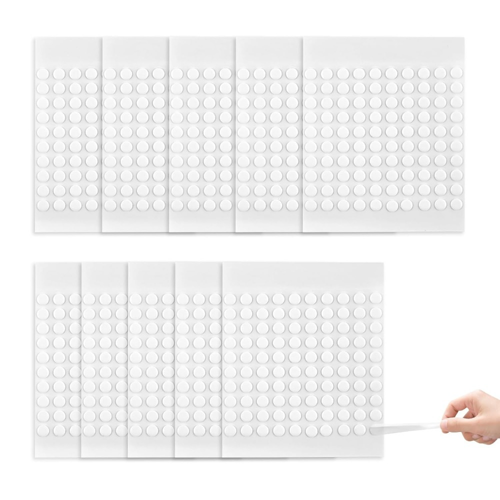 

1000pcs Acrylic Double Sided Adhesive Dots, 6mm Transparent Self-adhesive Pads, No Residue Round Stickers For Posters, Balloons, Papers, Office & Diy Crafts, 10 Sheets