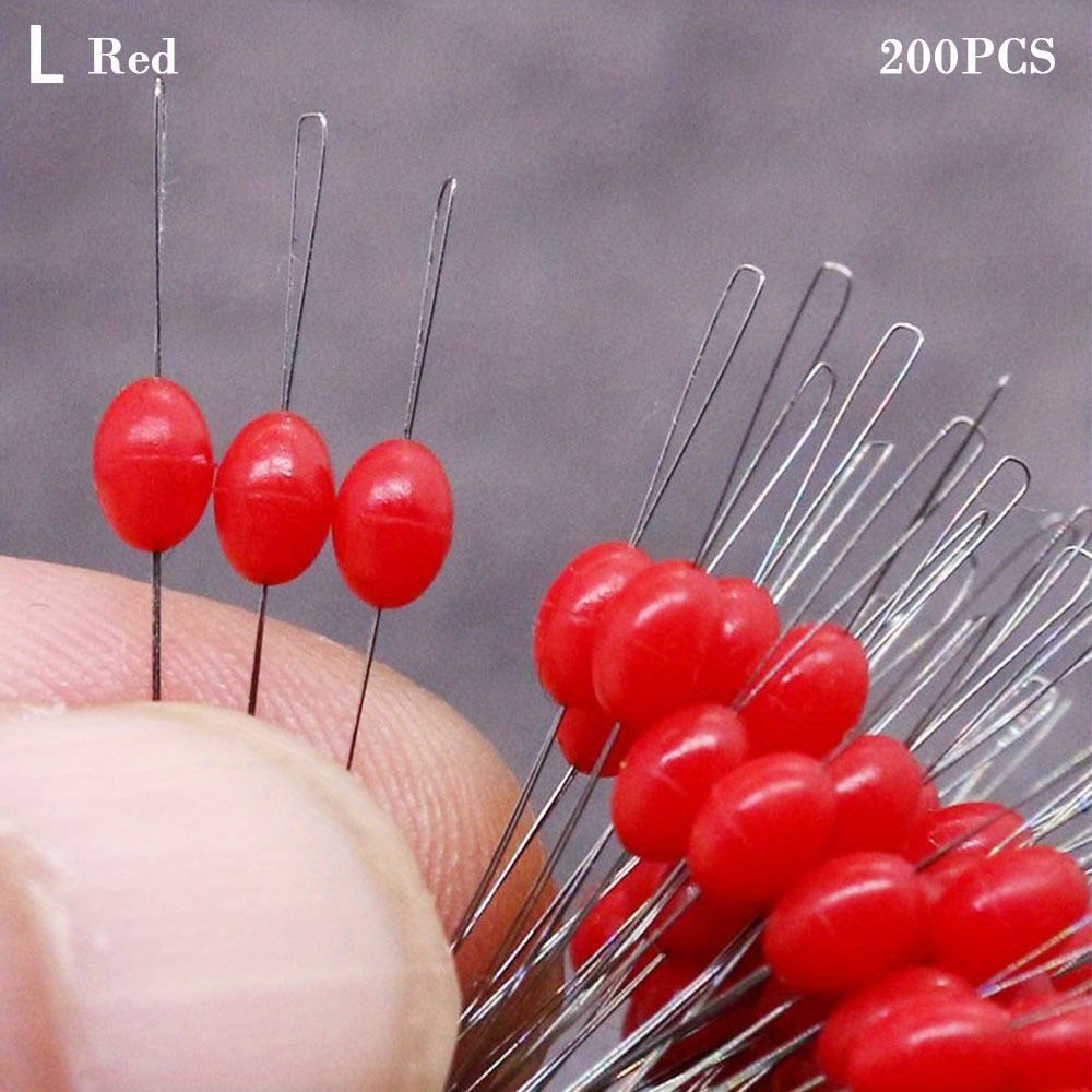 200pcs Line Tackle Additions Fishing Bobber Stopper New Fishing Supply Float Olive Soft S Beans Lakes Rivers Sea