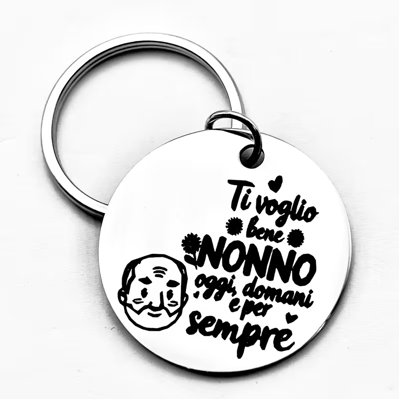 TEMU 1pc Italian Creative Keychain With The Quote ' Bene ', Ideal Gift For