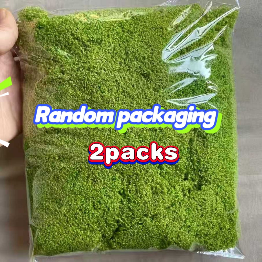 TEMU Random 2 Packs 10g Artificial Moss (random Packaging), Durable Pvc Faux Moss, Suitable For Indoor And Outdoor Decoration. Realistic Texture,