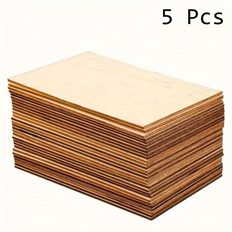 Image of Unfinished Wood Sheets For Crafts, Painting, Engraving & Projects - Natural Blank Wood Panels With Smooth Surfaces, Perfect For Home Decor & , Wood Crafts