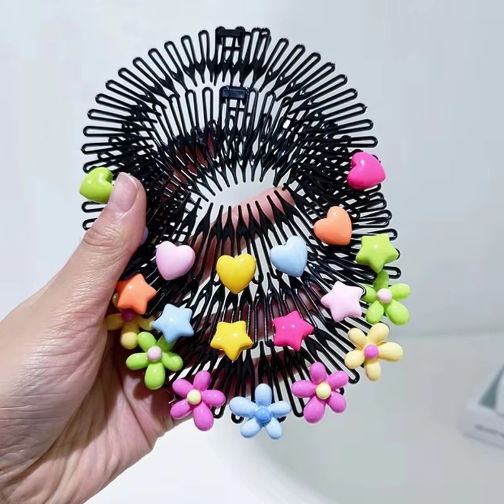 3pcs Set Star Colorful Hair Comb Broken Headband Hair Clip Rabbit Heart-shaped Cute Hair Additions