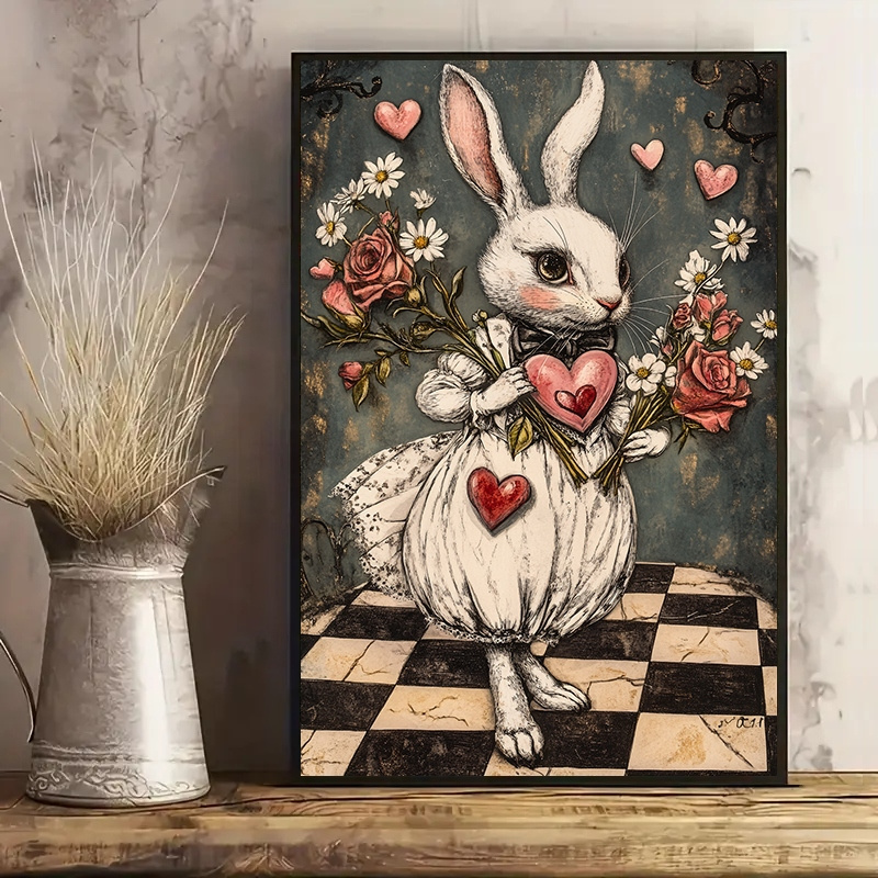 

Vintage With Roses Canvas Poster - Oil Painting , - Ideal For Living Room, Bedroom, Dining Room, Office, Cafe, Bar - Birthday Gift