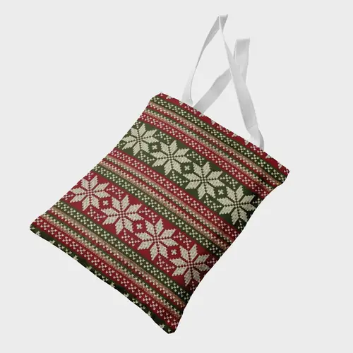 1pc ethnic style pattern tote bag durable polyester vibrant red green with black handles shopping daily use stylish shoulder carryall for women everyday tote bag vibrant tote bag durable handle bag tote bag