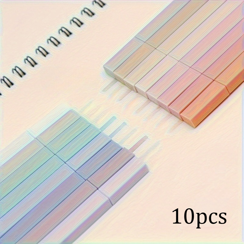 E-shop 10 Fluoreszierende Soft-Tip-Marker mit Flachkopf-Design, Auslaufsicher Abriebfest – Ideal für Journale, Schule Bürobedarf – Das perfekte