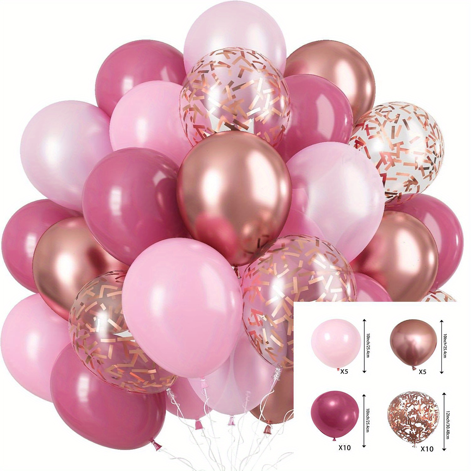 Image of 30pcs Metallic Silver Balloons Latex Balloons Golden Confetti Balloons For Birthday Weddings Anniversary Bridal Shower Graduation Party Decorations For Christmas, Halloween