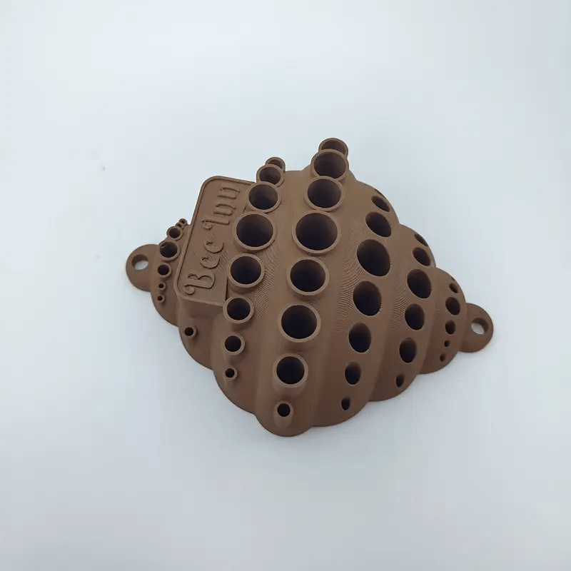 Image of 3d Printed Bee House Wall-mounted Outdoor Suitable For - Plastic Honeycomb Insect Habitat With Multi-chamber Nest Box & Insect Tubes, Compact Suitable For Gardens, , Rooftops, Small Space Shelter