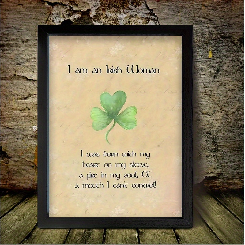 

's Day Clover Canvas Print - Black Wooden Frame, Ready To Hang For Decor, Perfect Gift For Birthdays, Holidays & More