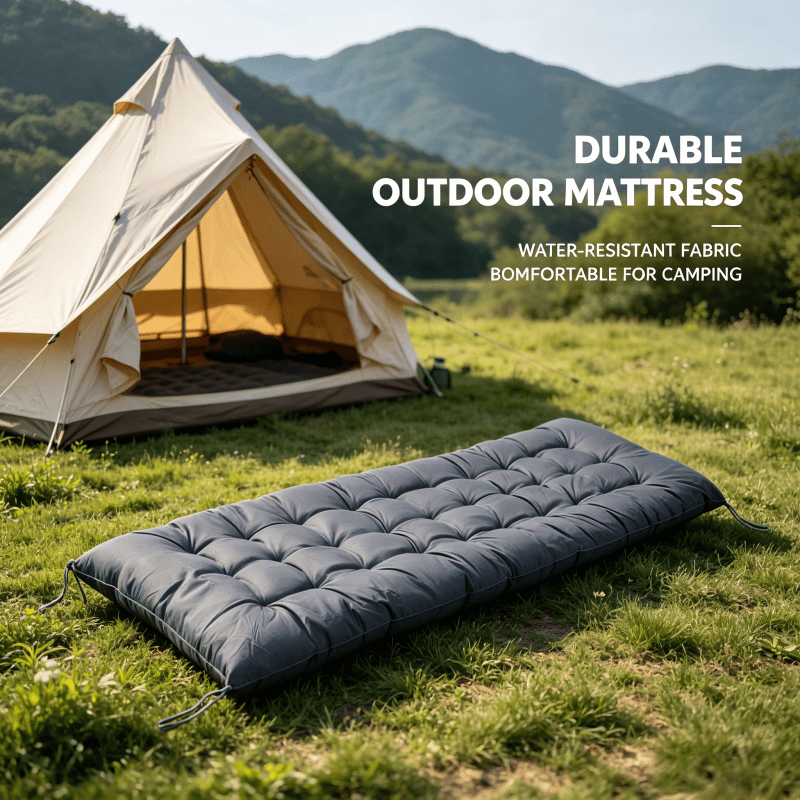 newest design portable adjustable folding lounge chair with padded mattress universal nap bed for camping home office balcony   the mattress is   not the chair