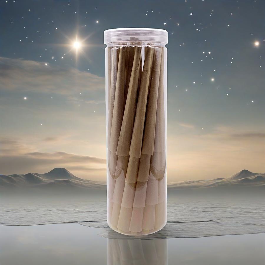 100-pack 109mm Paper Cones, Slow-burning Unbleached , With Shape-locking Packaging Sticks, Suitable For Mixed Aromatherapy And Handmade Gift Embellishments