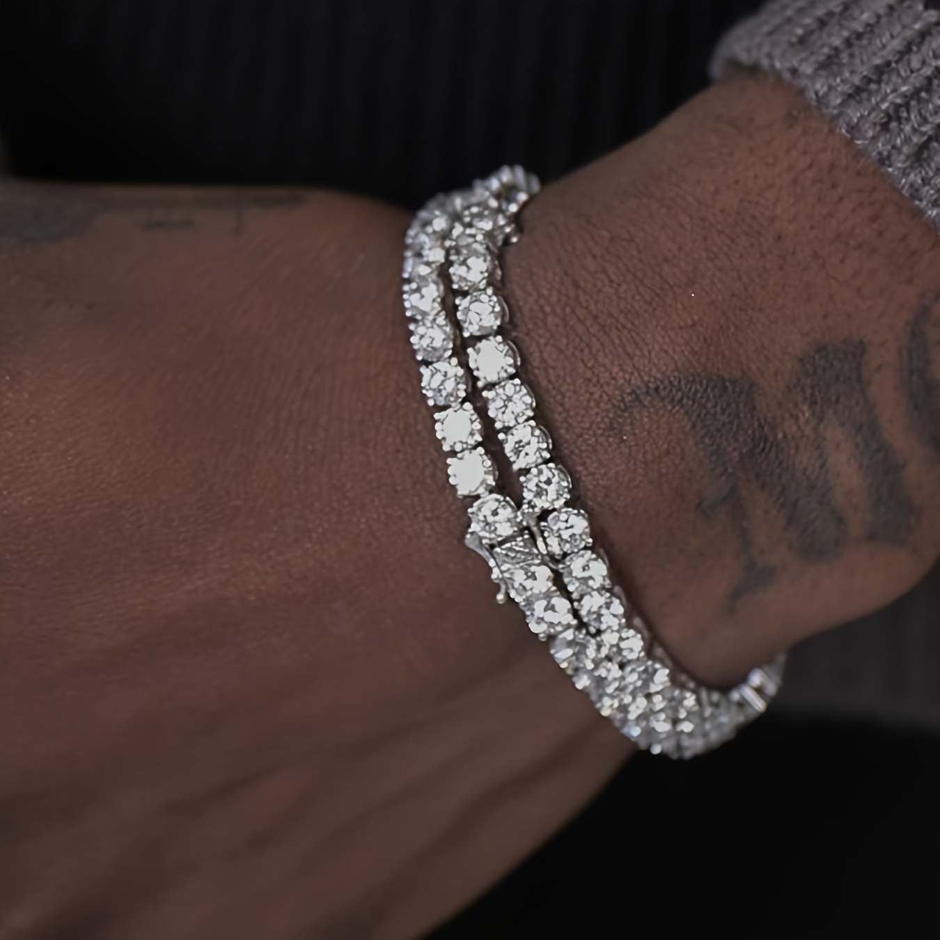 TEMU Pulsera de hip-hop para hombre, diseño minimalista, accesorio elegante de uso diario, opción de regalo , unisex