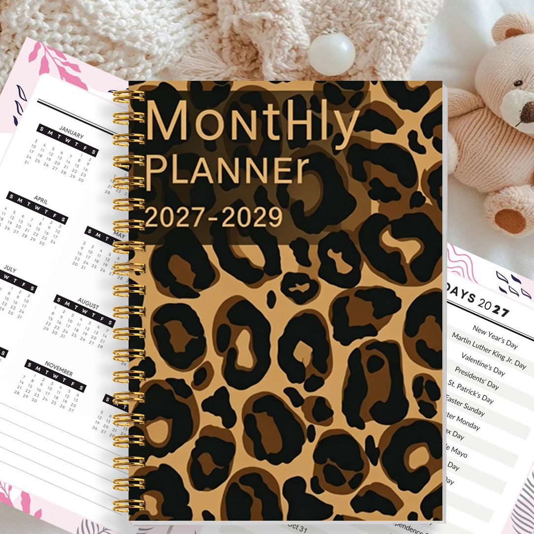 TEMU 1pc Record Book, 27-29 Three-year Planners, Print Style, Suitable For Three-year Planning Notebooks, Annual Summaries, Calendar Journals,